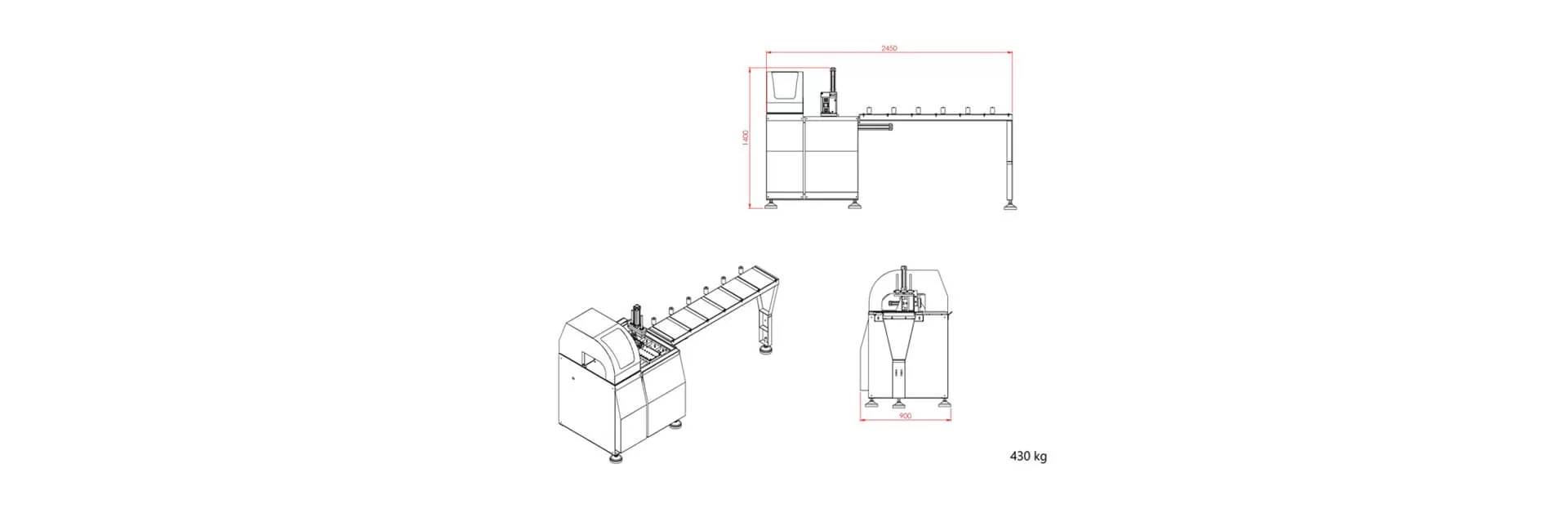 AS 489 Automatic Cutting Saw with Pneumatic Feed